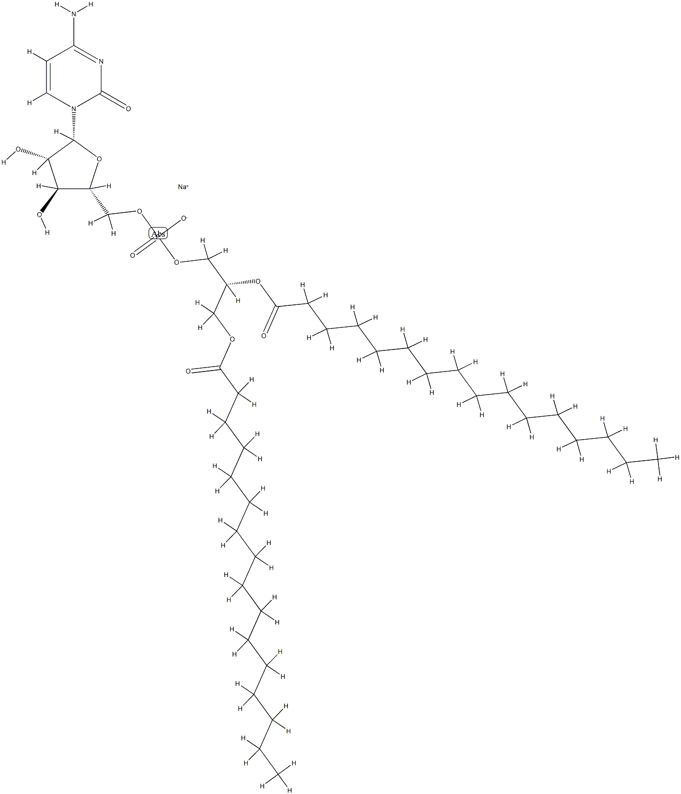 ara-CMP-dipalmitin 结构式