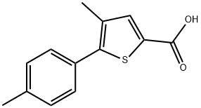 4-甲基-5-(4-甲基苯基)噻吩-2-羧酸 结构式