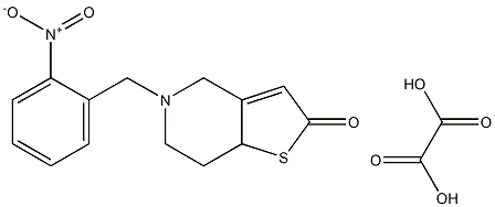 o-Nitrobenzyl-5 tetrahydro-5,6,7,7a 4H-thieno(3,2-c)pyridinone-2 oxala te [French] 结构式