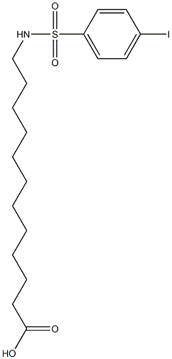 N-12-(para-Iodophenylsulfonamide)dodecanoic acid 结构式