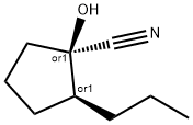 Cyclopentanecarbonitrile, 1-hydroxy-2-propyl-, (1R,2S)-rel- (9CI) 结构式