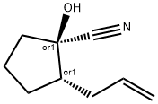 Cyclopentanecarbonitrile, 1-hydroxy-2-(2-propenyl)-, (1R,2S)-rel- (9CI) 结构式