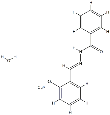 (salicylaldehydebenzoylhydrazonato)copper(II) 结构式