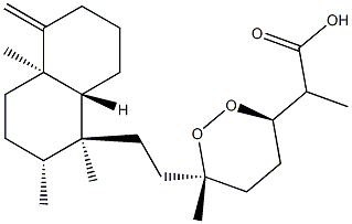 (3S,6S,αR)-6-[2-[(1S,8aβ)-Decahydro-1,2α,4aα-trimethyl-5-methylenenaphthalen-1β-yl]ethyl]-α,6-dimethyl-1,2-dioxane-3-acetic acid 结构式