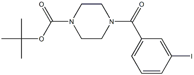 4-(3-碘苯甲酰基)哌嗪-1-羧酸叔丁酯 结构式