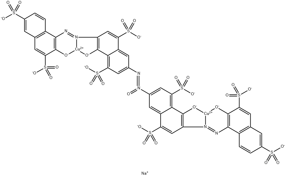 octasodium [mu-[[3,3'-azoxybis[8-hydroxy-7-[(2-hydroxy-3,6-disulpho-1-naphthyl)azo]naphthalene-1,5-disulphonato]](12-)]]dicuprate(8-) 结构式