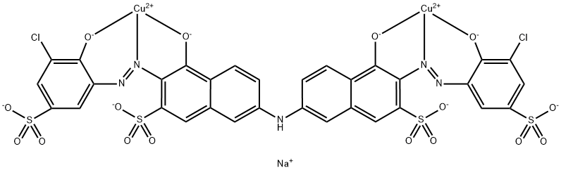 tetrasodium [mu-[[7,7'-iminobis[3-[(3-chloro-2-hydroxy-5-sulphophenyl)azo]-4-hydroxynaphthalene-2-sulphonato]](8-)]]dicuprate(4-) 结构式