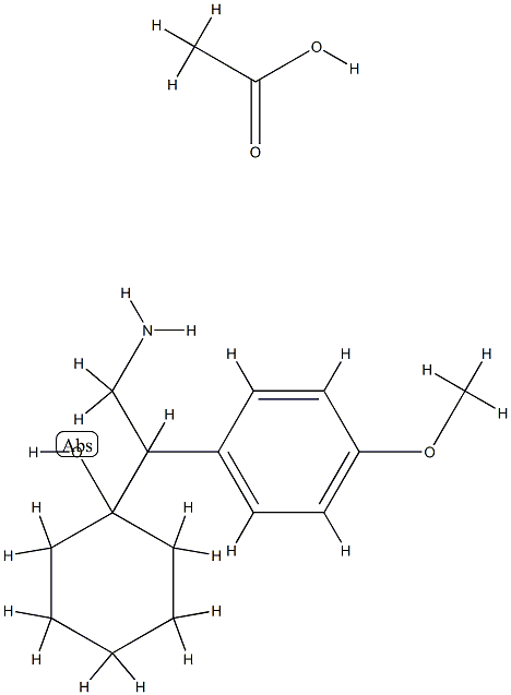 1-[2-氨基-1-(4-甲氧基苯基)乙基]环己醇醋酸盐 结构式