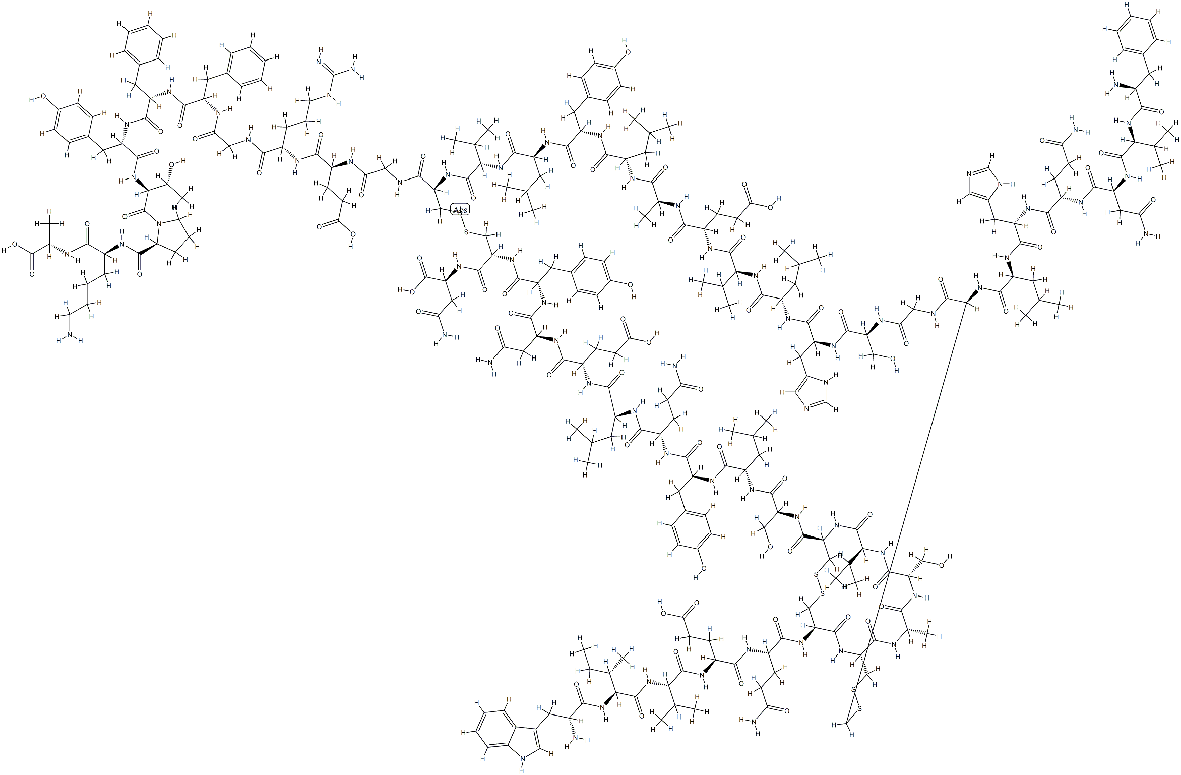 insulin, Trp(A1)- 结构式