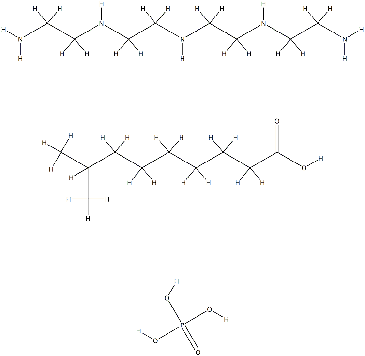 tert-decanoic acid, compound with N-(2-aminoethyl)-N'-[2-[(2-aminoethyl)amino]ethyl]ethane-1,2-diamine phosphate 结构式