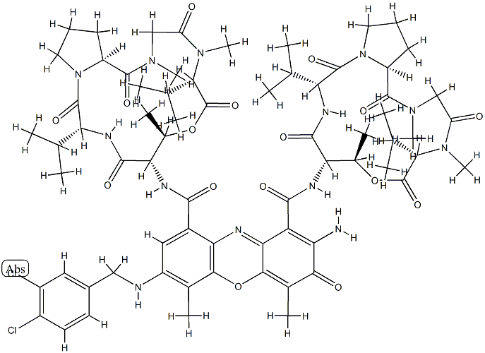 7-[(3,4-Dichlorobenzyl)amino]actinomycin D 结构式