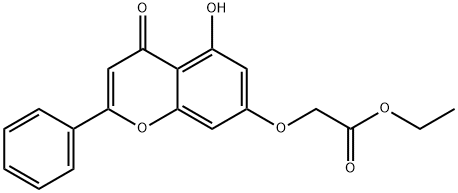 ethyl 2-[(5-hydroxy-4-oxo-2-phenyl-4H-chromen-7-yl)oxy]acetate 结构式