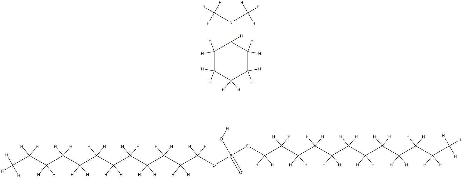 didodecyl hydrogen phosphate, compound with N,N-dimethylcyclohexylamine (1:1) 结构式