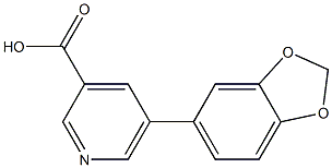 5-(1,3-Benzodioxol-5-yl)-3-pyridinecarboxylic acid 结构式