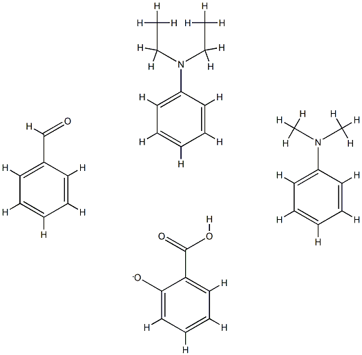 2-羟基苯甲酸与氧化苯甲醛-N,N-二乙基苯胺-N,N-二甲基苯胺的反应产物 结构式