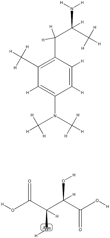 Benzeneethanamine, 4-(dimethylamino)-alpha,2-dimethyl-, (alphaS)-, (2R,3R)-2,3-dihydroxybutanedioate (1:1) 结构式
