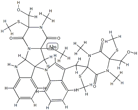 DETHIO-TETRA(METHYLTHIO)CHETOMIN(RG) 结构式