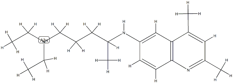 1,4-Pentanediamine, N(sup 1),N(sup 1)-diethyl-N(sup 4)-(2,4-dimethyl-6 -quinolinyl)- 结构式