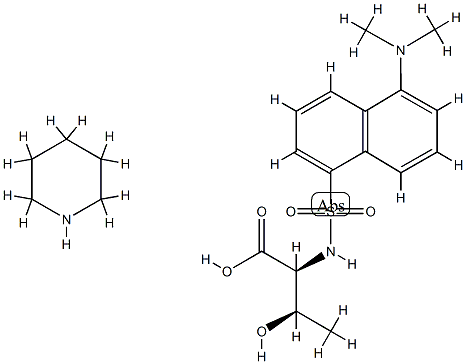 N-[[5-(dimethylamino)-1-naphthyl]sulphonyl]-DL-threonine, compound with piperidine (1:1) 结构式