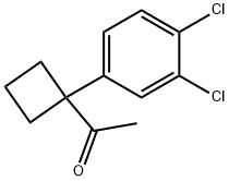 1-(1-(3,4-二氯苯基)环丁基)乙酮 结构式