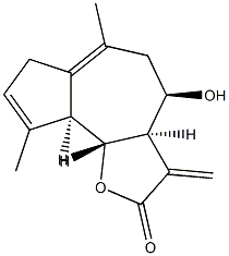 (3aR)-2,3,3aβ,4,5,7,9aβ,9bα-Octahydro-6,9-dimethyl-3-methylene-4α-hydroxyazuleno[4,5-b]furan-2-one 结构式