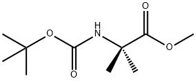 2-((叔丁氧羰基)氨基)-2-甲基丙酸甲酯 结构式