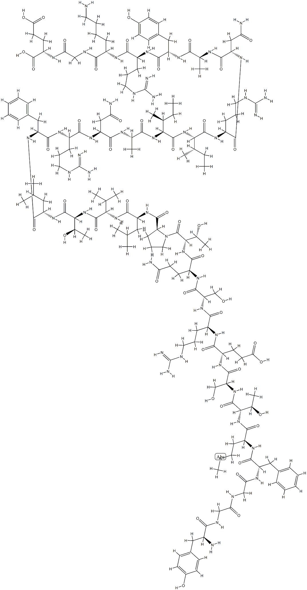 beta-endorphin, Arg(9,19,24,28,29)- 结构式