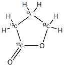 Γ-丁内酯-13C4 结构式