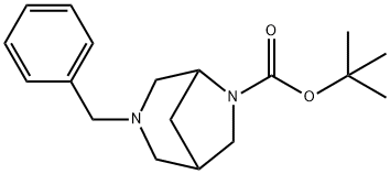 tert - butyl 3 - benzyl - 3,6 - diazabicyclo[3.2.1]octane - 6 - carboxylate 结构式