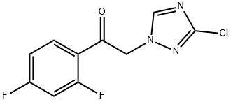 2-(3-氯-1H-1,2,4-三唑-1-)-1-(2,4-二氟苯基)乙酮 结构式