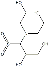 3-[bis(2-hydroxyethyl)amino]propane-1,2-diol, compound with sulphur dioxide (1:1) 结构式