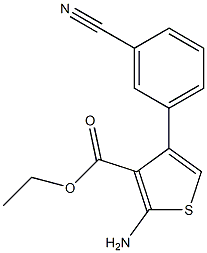 Ethyl-2-amino-4-(3-cyanophenyl)thiophene-3-carboxylate 结构式