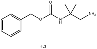 2-N-CBZ-2-甲基丙烷-1,2-二胺盐酸盐 结构式