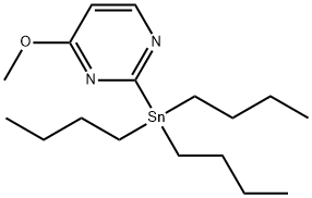 6 -甲氧基- 2 -(三正丁基锡)嘧啶 结构式