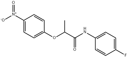 N-(4-fluorophenyl)-2-(4-nitrophenoxy)propanamide 结构式