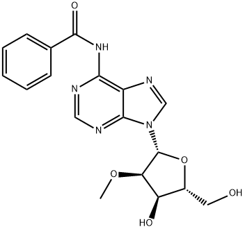N6-苯甲酰-2‘-甲氧基腺苷 结构式
