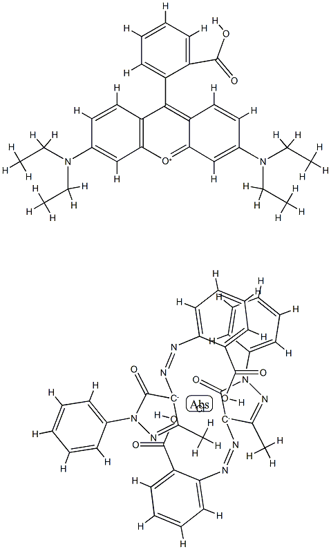 9-(2-carboxyphenyl)-3,6-bis(diethylamino)xanthylium bis[2-[(4,5-dihydro-3-methyl-5-oxo-1-phenyl-1H-pyrazol-4-yl)azo]benzoato(2-)]chromate(1-)