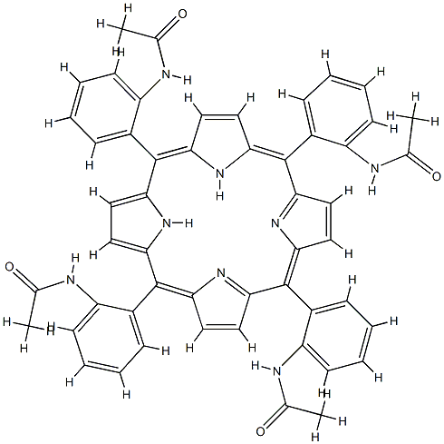 3,1-meso-tetrakis(2-acetamidophenyl)porphyrin 结构式