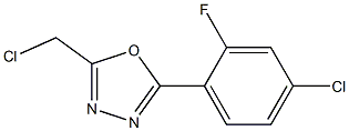 2-(4-chloro-2-fluorophenyl)-5-(chloromethyl)-1,3,4-oxadiazole 结构式
