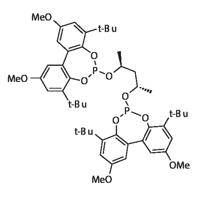 (-)-6,6'-{[(1S,3S)-1,3-二甲基-1,3-丙二基]双(氧基)}双[4,8-双(叔丁基)-2,10-二甲氧基-联苯并[D,F][1,3,2]二氧磷杂环戊烷] 结构式