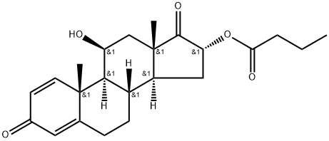 雄激素受体(11 -环,16-丁烷氧基-雄甾烷-1,4-二烯-3,17-二酮) 结构式