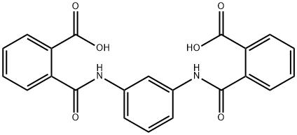 3'-(2-羧基苯甲酰胺基)苯酰替苯胺-2-羧酸 结构式