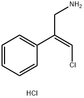 (E)-BETA-(氯甲基亚基)苯乙胺盐酸盐 结构式