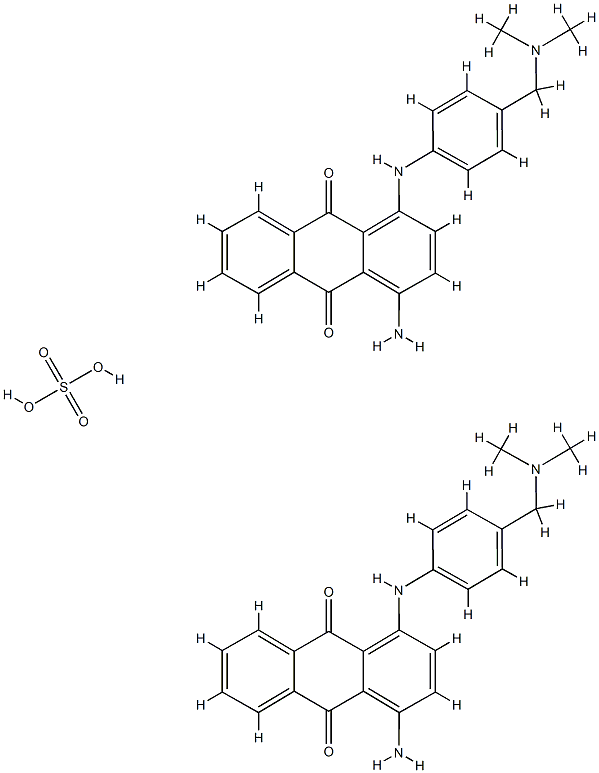 1-amino-4-[4-[(dimethylamino)methyl]anilino]anthraquinone, compound with sulphuric acid (2:1) 结构式