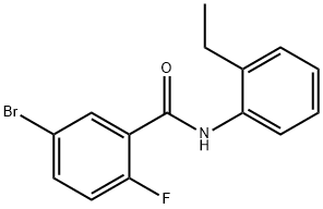 5-bromo-N-(2-ethylphenyl)-2-fluorobenzamide 结构式