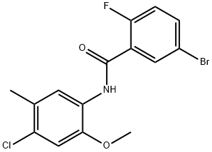 5-bromo-N-(4-chloro-2-methoxy-5-methylphenyl)-2-fluorobenzamide 结构式