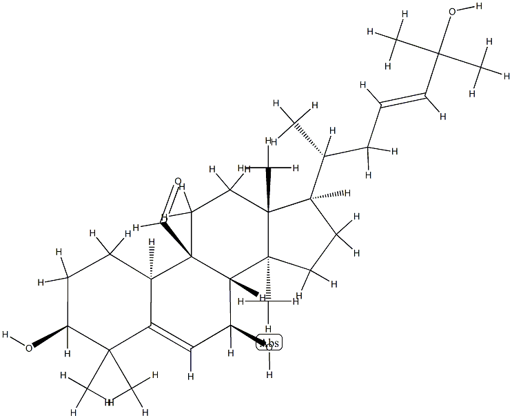 3beta,7beta,25-Trihydroxycucurbita-5,23(E)-dien-19-al 结构式