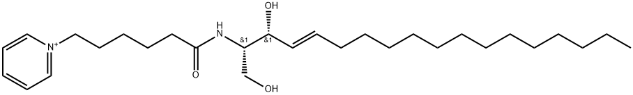 D-ERYTHRO-2-N-[6'-(1"-PYRIDINIUM)-HEXANOYL]-SPHINGOSINE BROMIDE;C6-PYRIDINIUM-CERAMIDE 结构式