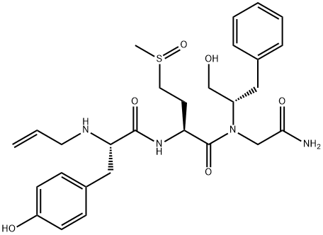 N-(2-Propenyl)-L-Tyr-4-(methylsulfinyl)-L-Abu-Gly-N-[(S)-1-hydroxymethyl-2-phenylethyl]-NH2 结构式
