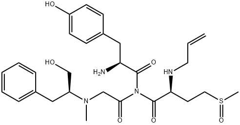 N-(2-Propenyl)-L-Tyr-4-(methylsulfinyl)-L-Abu-Gly-N-[(S)-1-hydroxymethyl-2-phenylethyl]-N-methyl-NH2 结构式